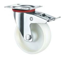Колеса поворотные c боковым тормозом (полипропилен)