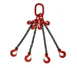 Стропы цепные четырехветвевые с укорачивающими крюками
