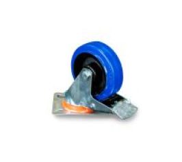 Колеса поворотные c тормозом (эластичная резина)