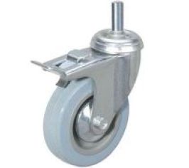 Колеса аппаратные поворотные с болтом с тормозом