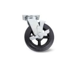 Колеса большегрузные поворотные с тормозом обрезиненные