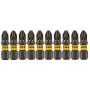 Бита PZ2х25, сталь S2, шестигранный профиль, 10 шт. Е 6,3 Denzel