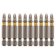 Бита PH2х50, сталь S2, шестигранный профиль, 10 шт. Е 6,3 Denzel