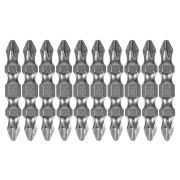 Бита двухсторонняя, PH2-PH2 х 45 мм, сталь S2, 10 шт. Denzel