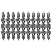 Бита двухсторонняя, PH2-PH1 х 45 мм, сталь S2, 10 шт. Denzel