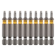 Бита TX 10х50, сталь S2, шестигранный профиль, 10 шт. Е 6,3 Denzel