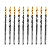 Сверло по металлу, 3,2 мм, HSS-Tin, Golden Tip, 10 шт. Denzel