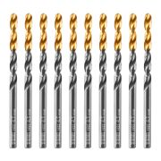 Сверло по металлу, 4,5 мм, HSS-Tin, Golden Tip, 10 шт. Denzel
