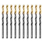 Сверло по металлу, 5,5 мм, HSS-Tin, Golden Tip, 10 шт. Denzel