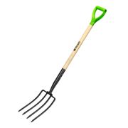 Вилы 4-рогие, огородные, кованые, 195х295х1165 мм, деревянный лакированный черенок Palisad