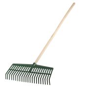 Грабли веерные пластиковые, 420 мм, 22 плоских зуба, в комплекте с черенком