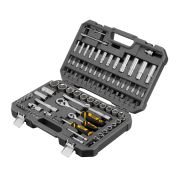 Набор инструментов, 1/2«, 1/4», CrV, S2, пластиковый кейс, 94 предмета Denzel