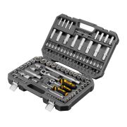Набор инструментов, 1/2«, 1/4», CrV, S2, пластиковый кейс, 109 предметов Denzel