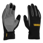 Перчатки универсальные, искусственный мех, работа с сенсорным экраном, размер 9 Denzel