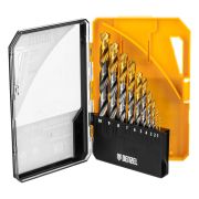 Набор сверл по металлу, 1-10 мм, Р6М5-TiN, Golden Tip, 10 шт Denzel