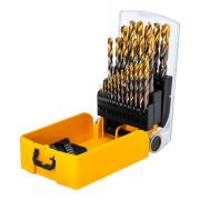 Набор сверл по металлу, 1-13 мм, Р6М5К8-TiN, Golden Tip, 25 шт Denzel