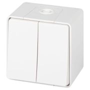 Переключатель Эксперт 11-1506-01 двойн. IP55 10АХ-250В ОУ бел. Эра Б0063295