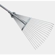 Грабли веерные металл. проволочные раздв оцинк. 16 зуб.с усил.метал.фиксатором, с алюмин.черенком