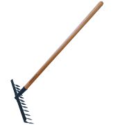 Грабли витые зубья, 12 зуб. Амбидекстр Люкс, рельсов.сталь, дерев.черенок с матовым покрытием 1200мм