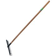 Грабли витые зубья, 12 зуб. Амбидекстр, рельсов.сталь, деревянный черенок с матовым покрытием