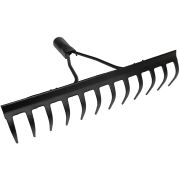 Грабли прямые зубья, 12 зуб. ГШ-12 сталь 3.0мм, усиленные с выносной тулейкой, без черенка