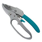 Секатор контактный, с храповым механизмом Амбидекстр AD0233, высокоугл.сталь, алюм.ручки