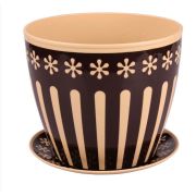 Горшок для цветов Валенсия 3,4л бежево-коричневый, (Альтернатива) м4600