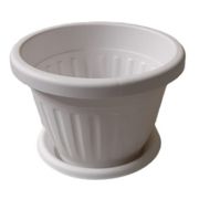 Кашпо «Сильвер» ЭКО, D28, 7,2л белый (Радиан)