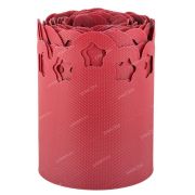 Бордюрная лента фигурная 20 см красная (9 м)