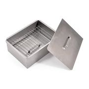 Коптильня 2-х ярусная 420*270*175, толщина 0,8мм, нержавейка с поддном (КПН21) Россия