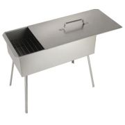 Коптильня 2-х ярусная 500*270*175, толщина 0,8мм, нержавейка на ножках (КПН41)