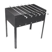 Мангал +5 шампуров, 400х10х0.5 угол, ст 0.5 мм, нержавейка «Эконом» (МНГ14К)