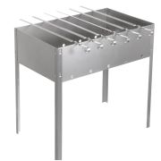 Мангал +5 шампуров, 400х250х400, ст 0.5 мм, Походный