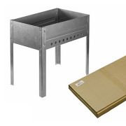 Мангал без шампуров 500х350х500 ст 1,5мм, «Профи» нержавейка (МНГ15)