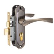 Замок врезной с ручкой АВ 103/50 (бронза)