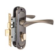 Замок врезной с ручкой АВ 103/50В вертушка (бронза)