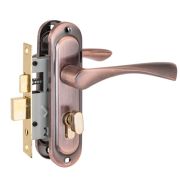 Замок врезной с ручкой АС 132/50В вертушка (медь)
