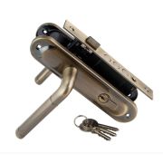 Замок врезной с ручкой ЗВ 162247-62 AB (бронза)