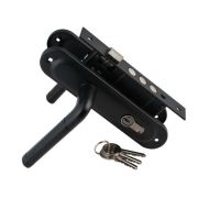 Замок врезной с ручкой ЗВ 162247-62 BL (черный)