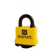 Замок навесной Булат ВС 0330 желтый обрезиненный корпус