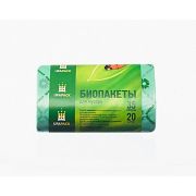 Пакеты для мусора БИО (биоразлагаемые) ПНД «Уфа ПАК» 35 л. 20 шт. зеленые, р. 50x60см, 15мкм (18)