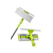 Мультишвабра поворотная 2в1 телеск.ручка 130см насадка из микрофибры