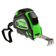 Рулетка 3м*19мм EFFECTA Nylon, магнит, автостоп, нейлон, белое полотно