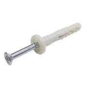 Дюбель-гвоздь 6* 40мм Daxmer, выпукл. бортик, нейлон