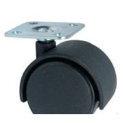 Колесо мебельное d-40 на площадке черный пластик