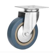 Колесо поворотное d-50мм на площадке PVC серый