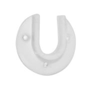 Держатель штанги шкафа, пластик, белый