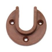 Держатель штанги шкафа, пластик, коричневый