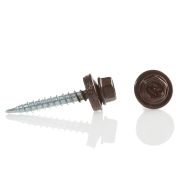 Саморез кровельный мет/дер 4.8* 29мм RAL 8017 шоколад, Амбидекстр