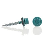 Саморез кровельный мет/дер 4.8*35мм RAL 5021 морская волна, Амбидекстр